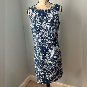 Disney Mickey Mouse Blue Floral Tropical Sleeveless Dress size Women’s Size S